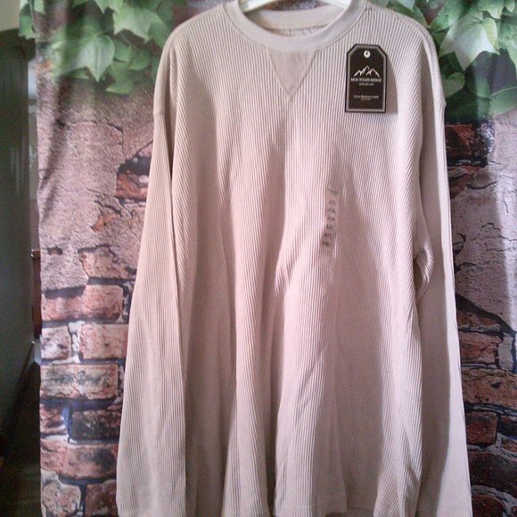 Tan Long Sleeve Thermal Shirt - Picture 1 of 5